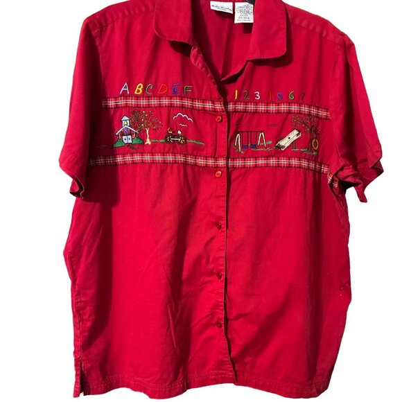 Bobby Brooks Vtg 90's Y2K Red Shirt - Picture 1 of 5